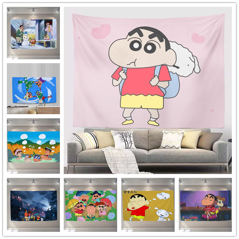Bộ 3 Tấm Vải Treo Tường Trang Trí Hình Shin-Chan