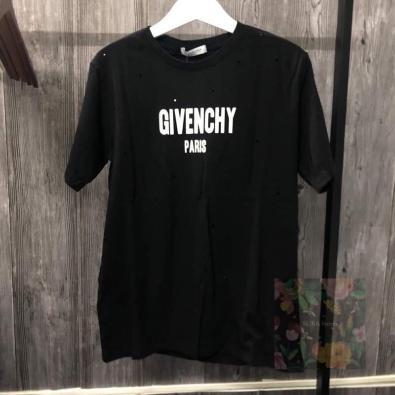 Áo cộc tay givenchy in đề can chất cotton mặc mát ko bai ko xù