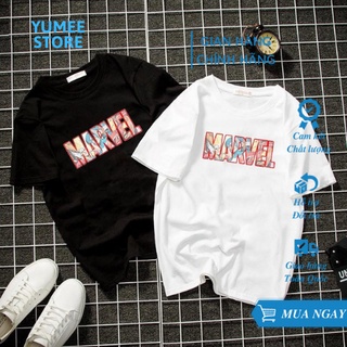 Áo thun tay lỡ nam nữ Unisex MARVEL, Áo phông form rộng nam nữ oversize