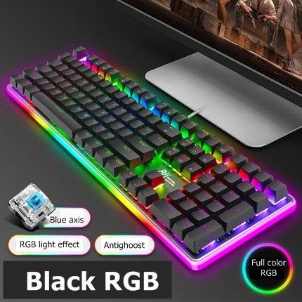 Bàn Phím Cơ Royal Kludge RK918 RGB LED siêu đẹp-Viền RGB, Blue/ Red/ Brown Switch