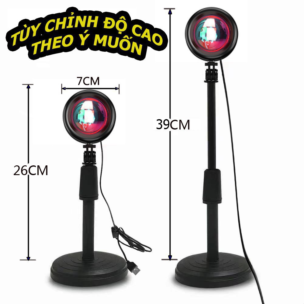 [Giá Sỉ] Đèn TikTok, Đèn Cầu Vồng Led Chuyển Màu, Cảnh Hoàng Hôn, Chụp Ảnh Đẹp Như Mơ, Đèn Led Trang Trí