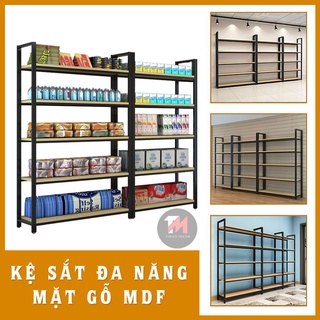 Kệ siêu thị trưng bày hàng chịu tải cao, kệ siêu thị khung sắt sơn tĩnh điện sang trọng hiện đại kệ 5 tầng