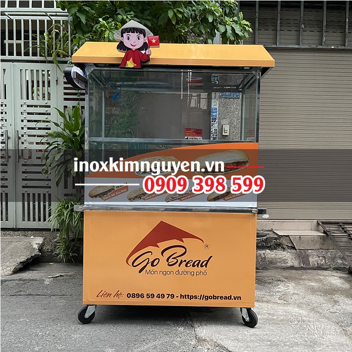 Thiết kế xe bánh mì đẹp giá rẻ 1M2