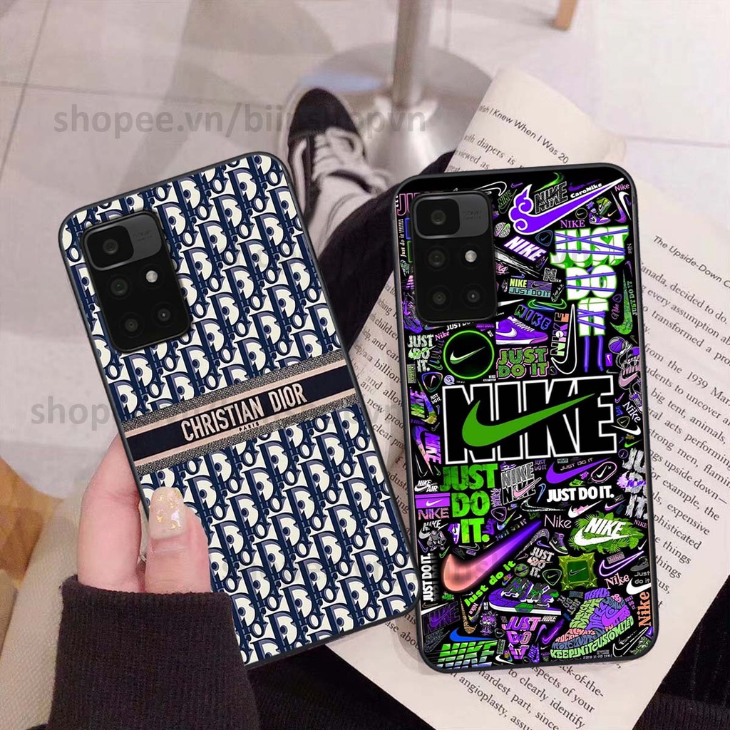 Ốp Xiaomi Redmi 10 in hình thương hiệu nhiều màu sắc thể thao cá tính thời trang