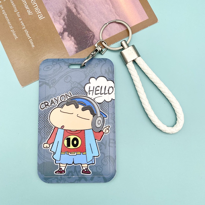 Dây Đeo Thẻ Bảng Tên Sinh Viên Học Sinh Nhân Viên Văn Phòng ID Card Móc Gắn Chìa Khóa Điện Thoại Cậu Bé Bút Chì Shin