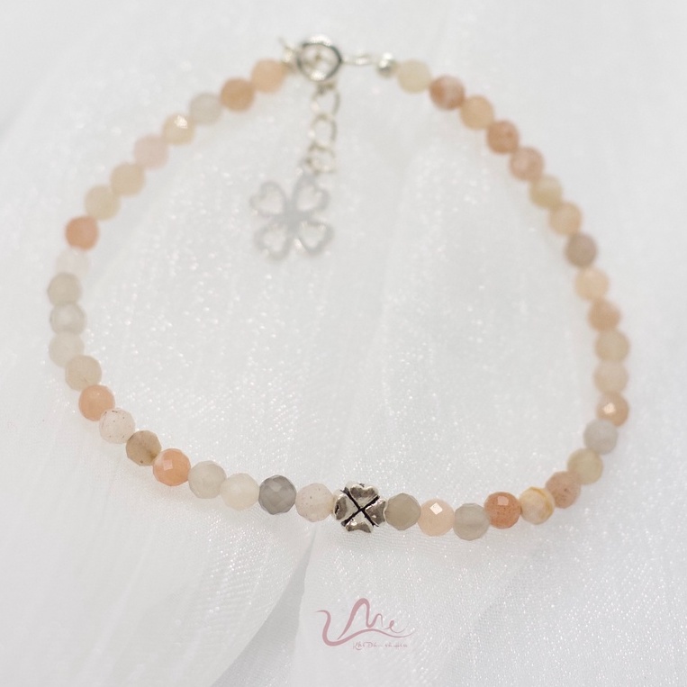 Vòng tay đá Mặt Trời 3,5mm tự nhiên (Sunstone Bracelet Nature) thời trang phong thủy UME