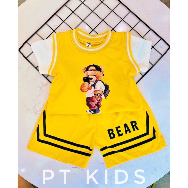 Bộ thể thao gấu Teddy cực COOL cho bé trai - BTTG