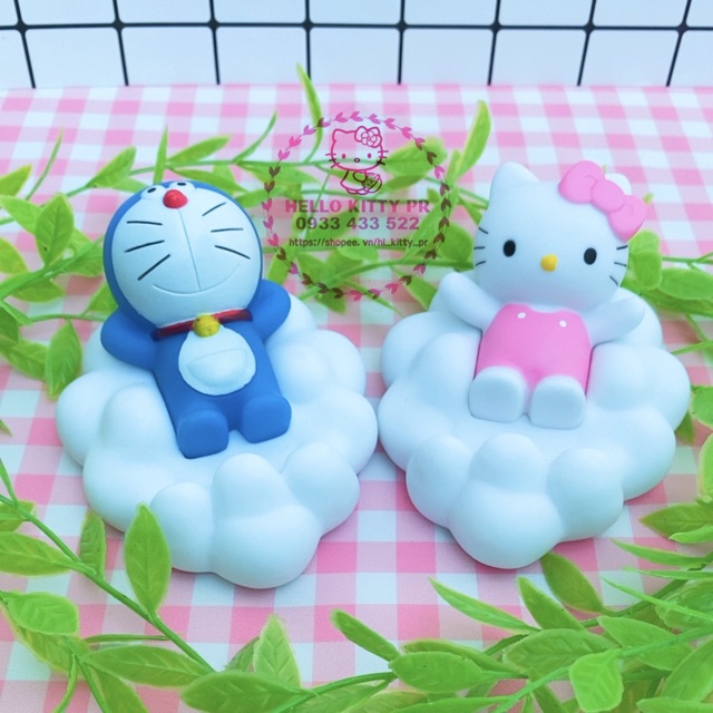 GIÁ ĐỠ ĐIỆN THOẠI KITTY &amp; DORAEMON