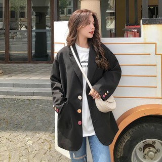 Áo khoác 🦋FREESHIP🦋 Khoác Blazer phối cúc sắc màu [ao blazer]
