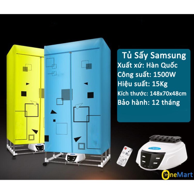 Tủ sấy quần áo Samsung made in Korea, công suất 1600w