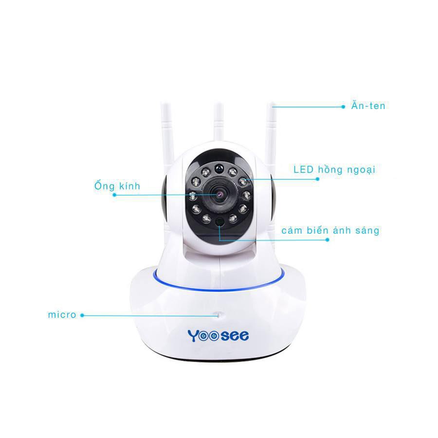 [ GIÁ HUỶ DIỆT] Camera IP Yoosee 3 Râu || Camera Wifi YooSee HD720P - 3 Anten | WebRaoVat - webraovat.net.vn