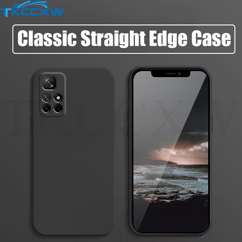 Ốp Điện Thoại Silicon Dẻo Màu Trơn Chống Sốc Bảo Vệ Toàn Diện Cho Xiaomi Redmi Note 11 11S Poco M4 X4 Pro X4