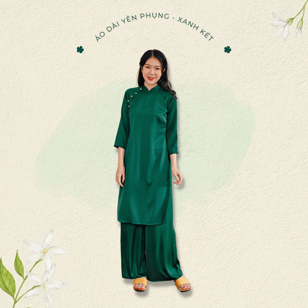 Sumire Store Áo dài Dáng xưa Yên Phụng Xanh két