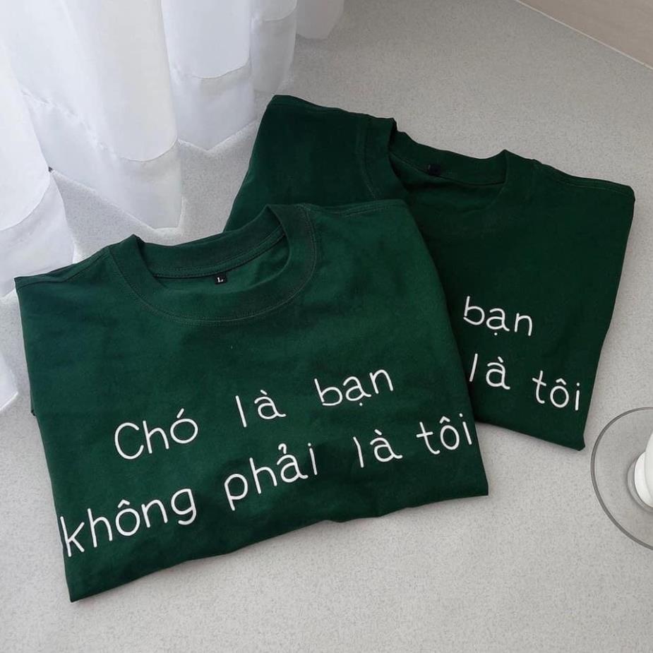 Áo phông tay lỡ Chó Là Bạn HOTHIT nam nữ form rộng chất cotton su hình in sắc nét phong cách Hàn Quốc