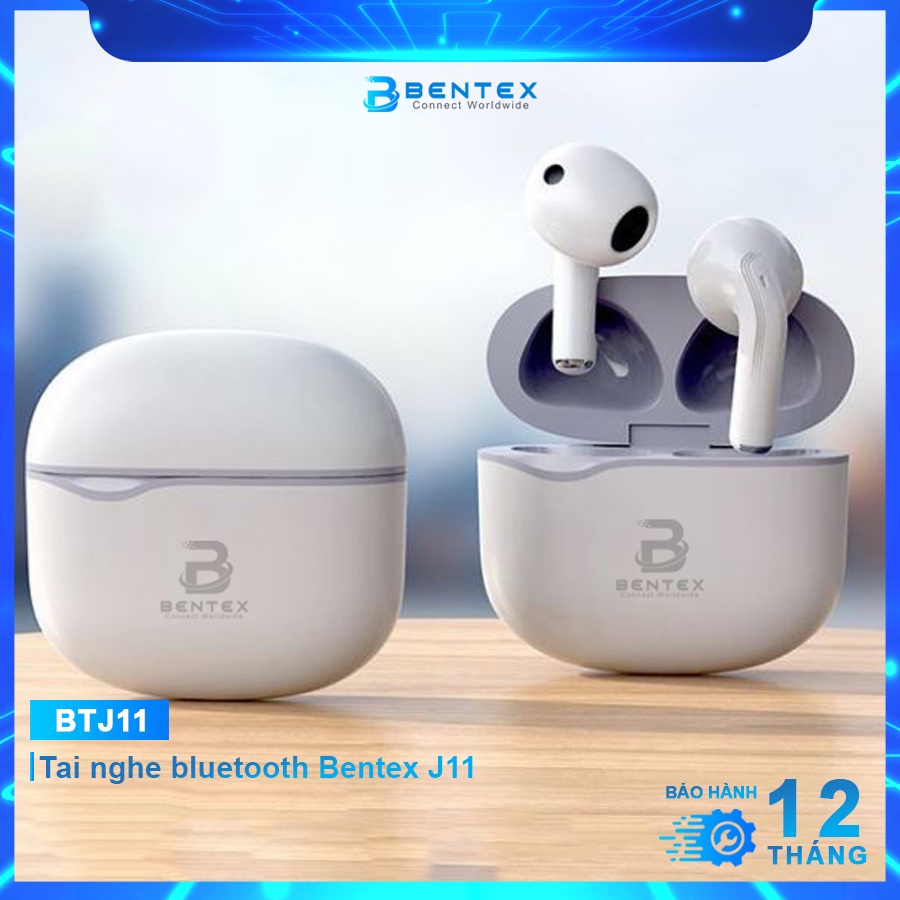 Tai Nghe Bluetooth Không Dây True Wireless Bentex J11 Phiên Bản 2022 Tai Nghe Thể Thao Âm Thanh Chất Lượng Cao BH 12Th