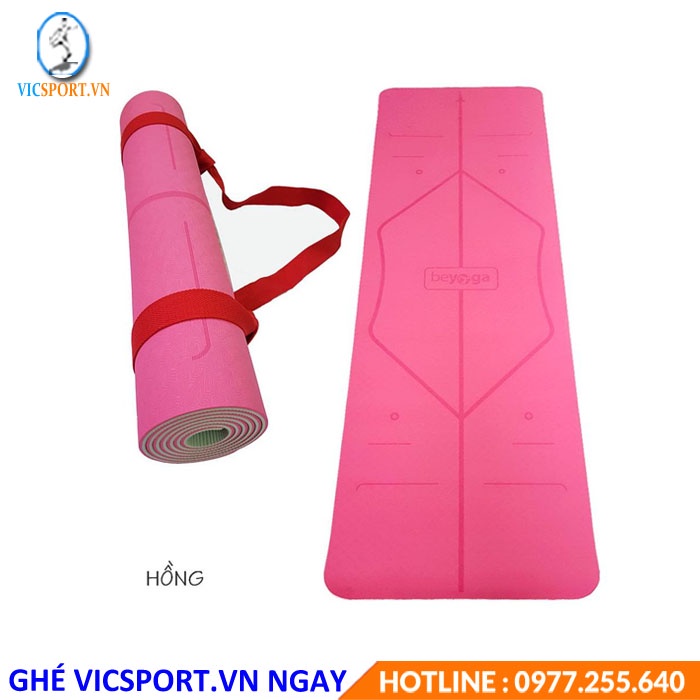 Thảm Tập Yoga Định Tuyến Cao Su Non Cao Cấp Đài Loan (Chính Hãng) - Vicsportvn