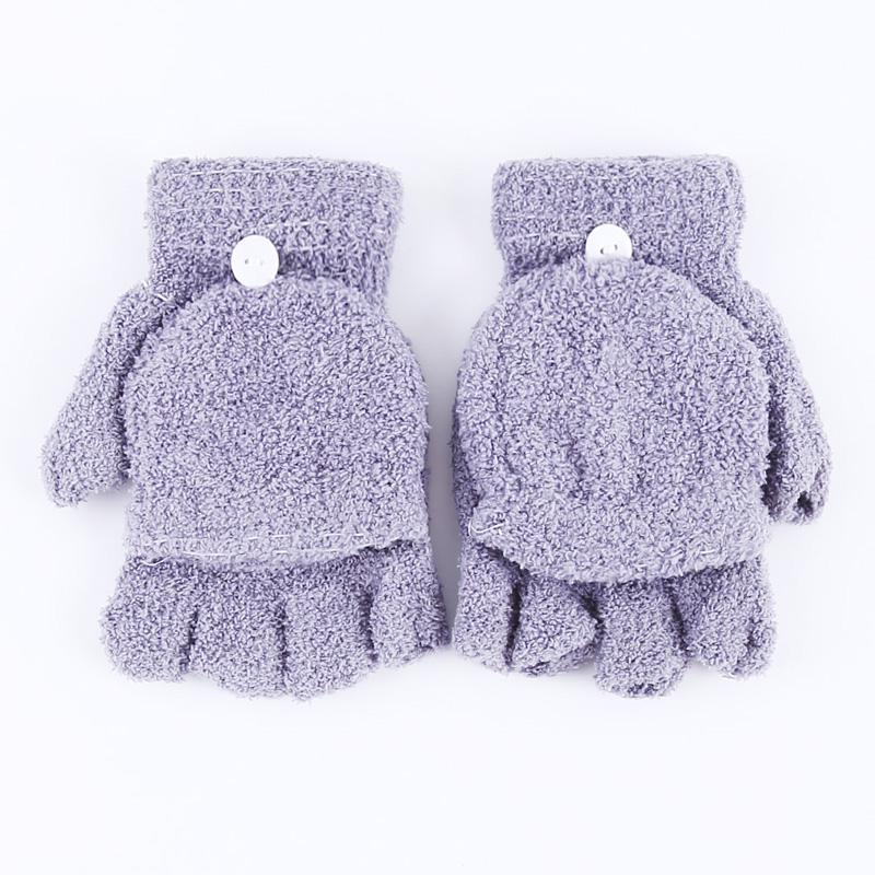 Thời Trang Găng Tay Hở Ngón Vải Nhung San Hô Cho Nữ