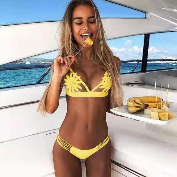 Bộ Đồ Bơi Họa Tiết Hoa Phối Ren Dệt Kim Thời Trang Cho Nữ