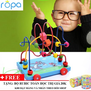 Đồ Chơi Luồn Hạt Gỗ cho bé rèn luyện tay