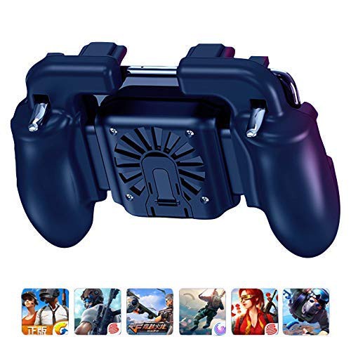 Tay cầm chơi game PUBG có quạt tản nhiệt cho điện thoại, H5 Cooler Fan Game Pad Holder