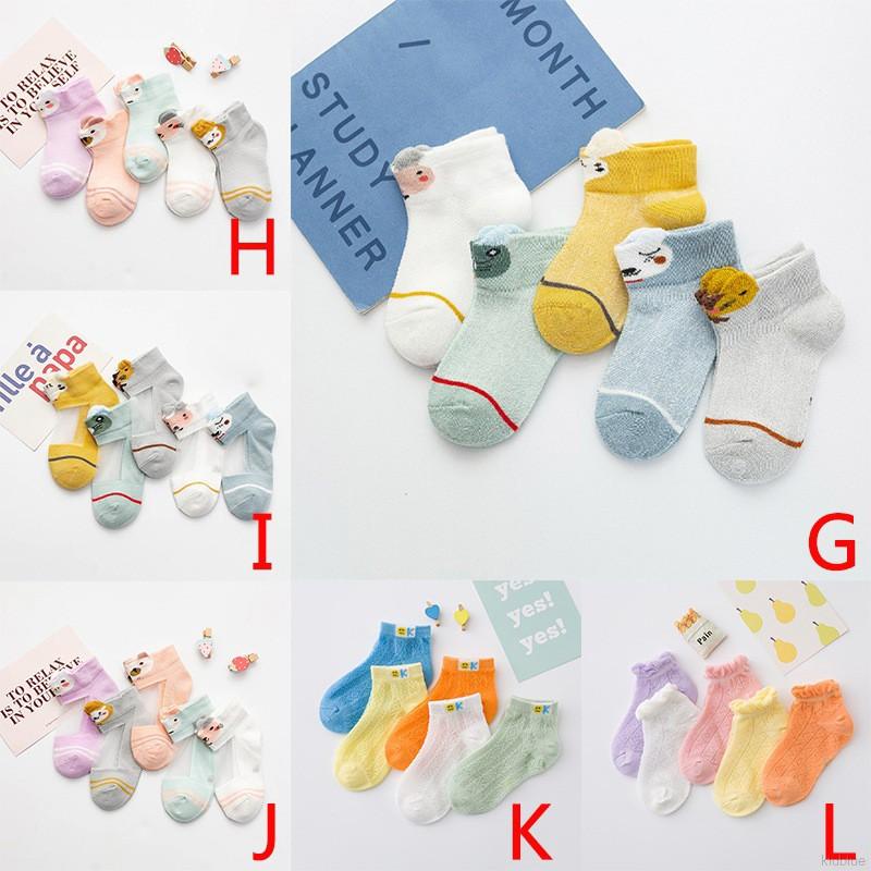 Tất cotton thoáng khí họa tiết ngộ nghĩnh phong cách Hàn Quốc cho bé