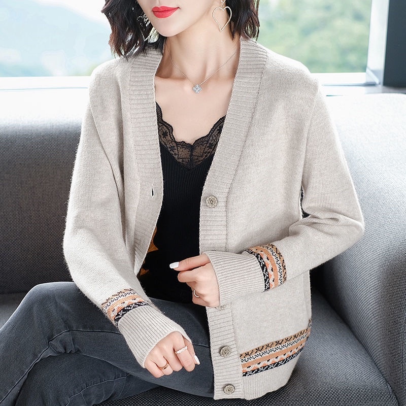 áo khoác len cardigan nữ họa tiết thổ cẩm