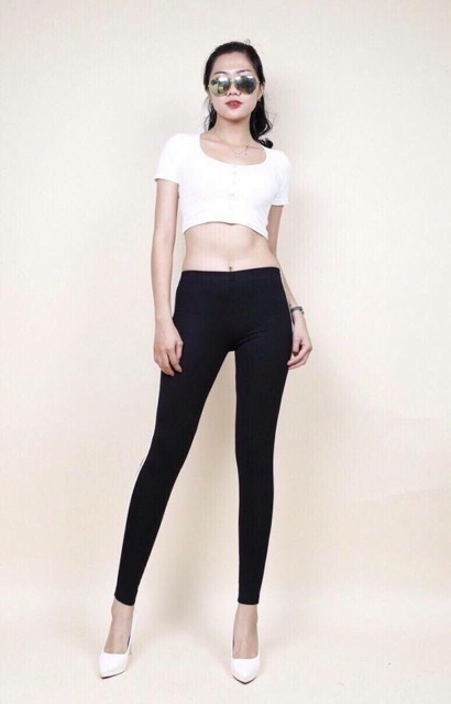 Quần legging sọc trắng bé