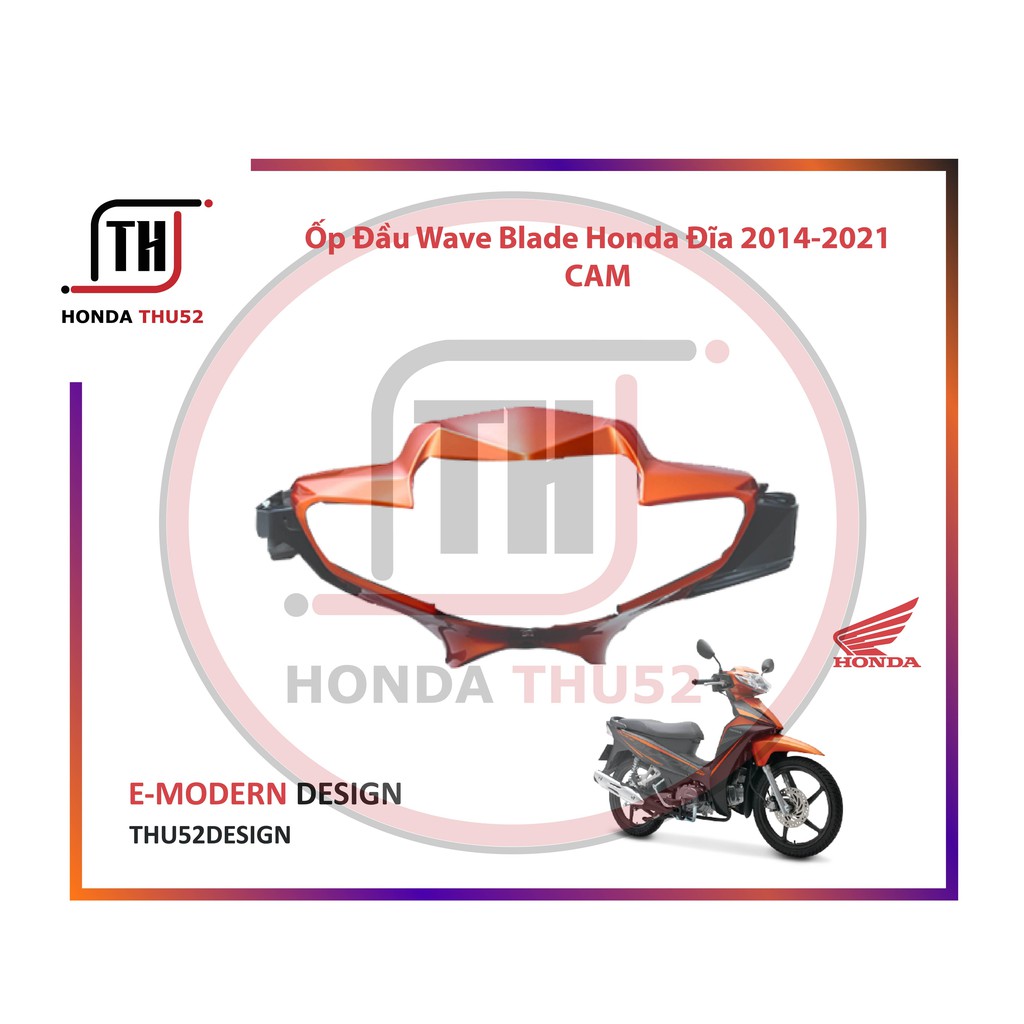 Ốp Đầu Wave Blade HONDA 2014 - 2021 110 CC Đùm Đĩa Cam Đỏ Đen Xanh Trắng