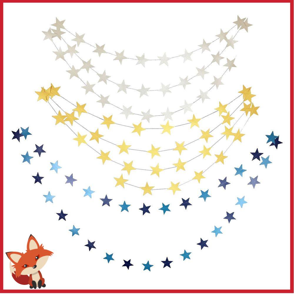 Dây Treo Trang Trí Tiệc Sinh Nhật Hình Ngôi Sao Năm Cánh 4M Chất Lượng Cao