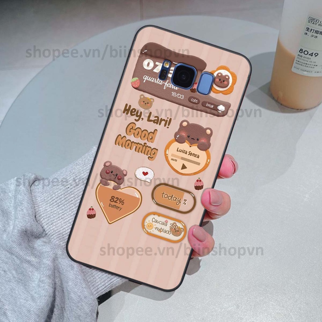 Ốp Samsung S8 / S8 Plus / S8+ in 3D icon gấu nổi siêu xinh, siêu đáng yêu, cá tính phong cách