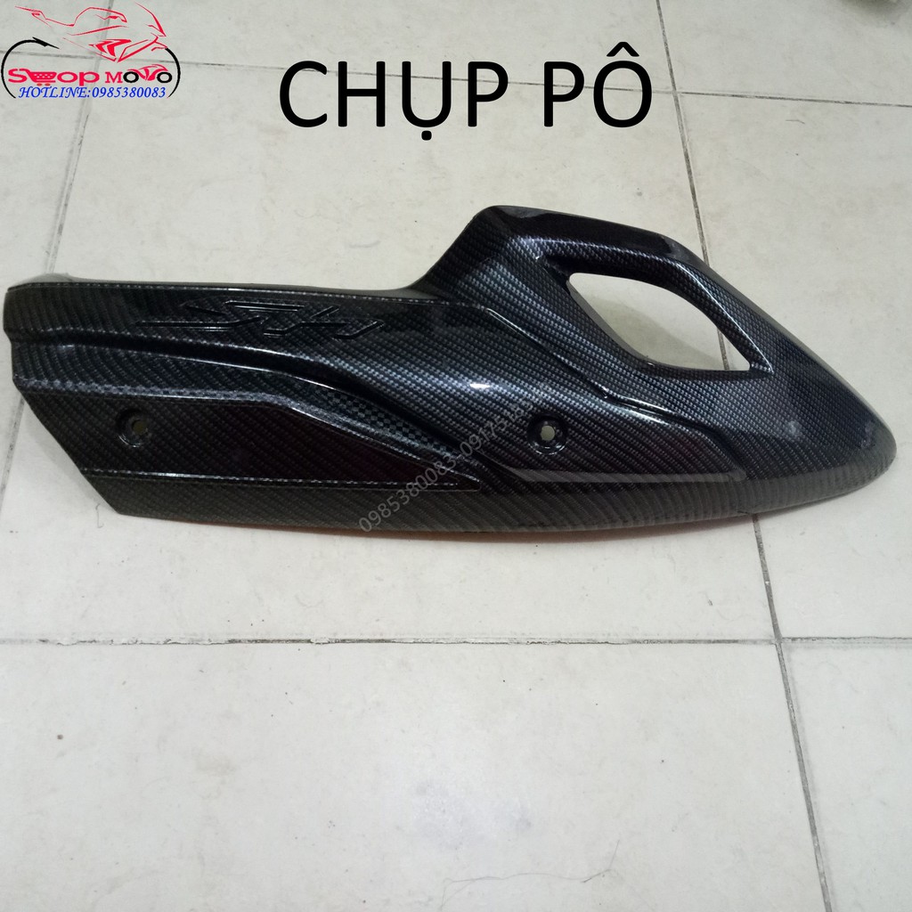 bộ combo 6 món Lốc máy nhỏ, che két nước, gác chân sau, bầu gió, dè trước sau, và ốp bô