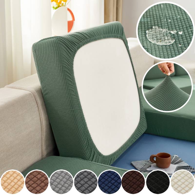 vỏ bọc đệm Vỏ Bọc Ghế Sofa Chữ L Màu Trơn Bằng Lông Cừu Co Giãn Chống Thấm Nước Trang Trí Phòng Khách vỏ bọc đệm sofa