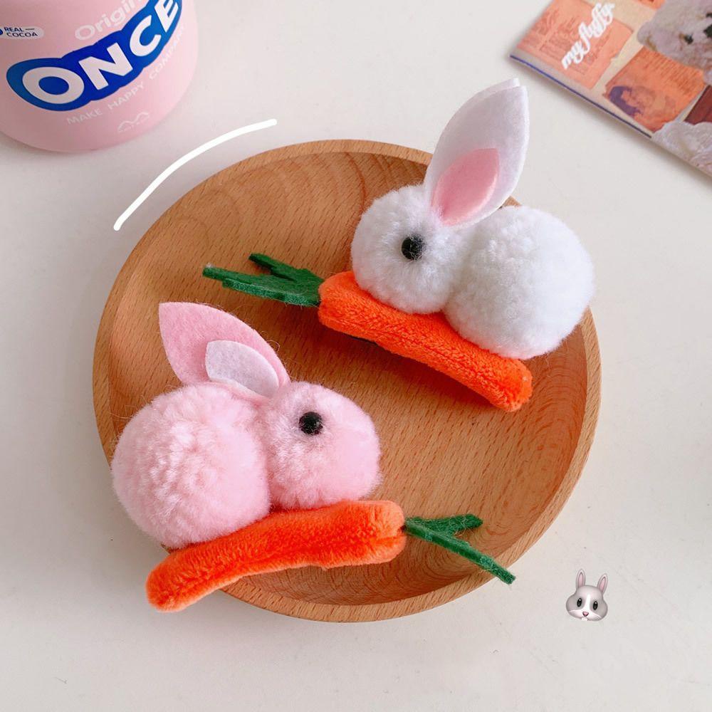 Kẹp Tóc Hình Thỏ Và Cà Rốt Dễ Thương Cho Bé Gái