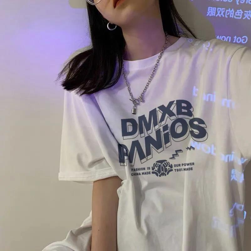 NRVP Áo Thun Nữ Cổ Tròn Ngắn Tay Thời Trang Mùa Hè Phong Cách Hàn Quốc 2022