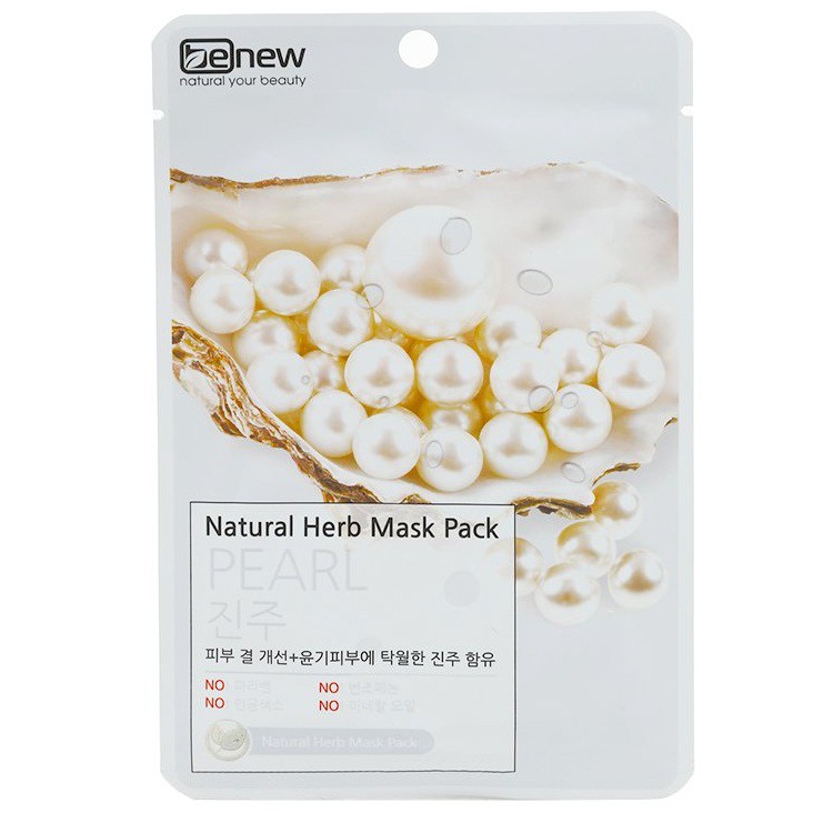 Bộ 9 Miếng Đắp Mặt Nạ Trắng Da Benew Natural Herb Mask Pack Pearl Hàn Quốc 22ml/Cái