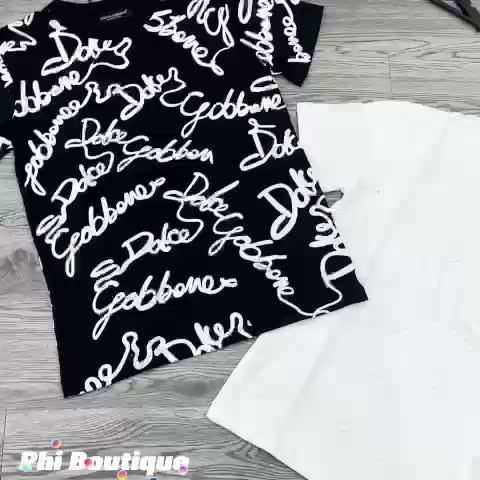 Áo phông Nam cotton dập nổi chữ Dolce quanh áo AP12P | BigBuy360 - bigbuy360.vn