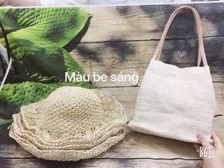 Set túi cói và mũ cói