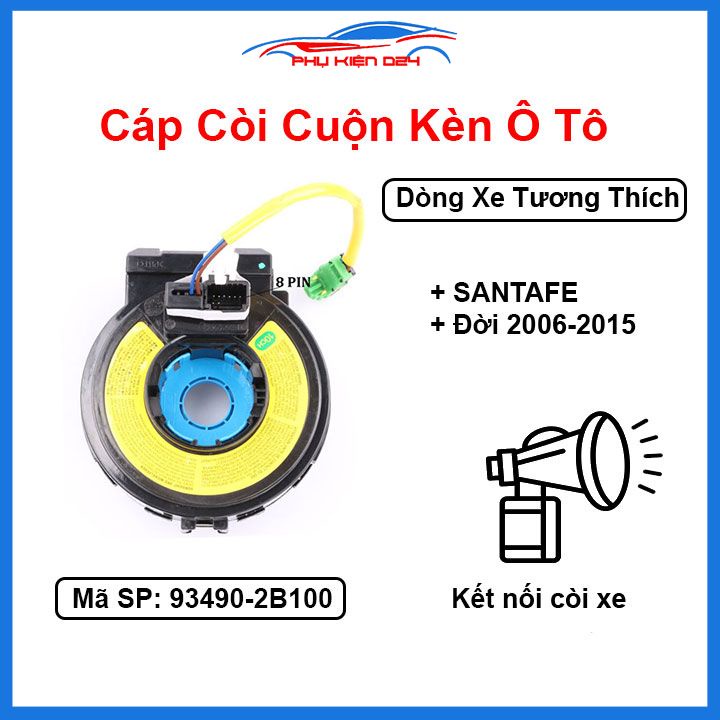 Cáp còi cho xe SANTAFE 2006-2015 Mã 93490-2B100