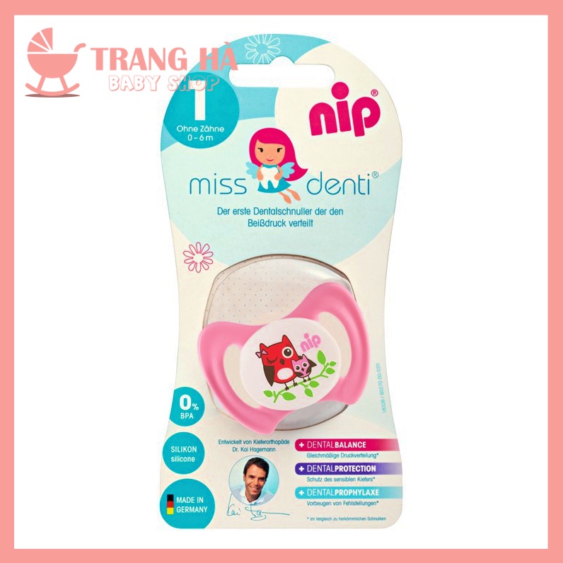 TY NGẬM CHỈNH NHA BẰNG SILICON  NIP ⚡CHÍNH HÃNG⚡ TY GIẢ SILICON NIP MISS DENTI SIÊU MỀM NÚM DẸT SẢN XUẤT TẠI ĐỨC