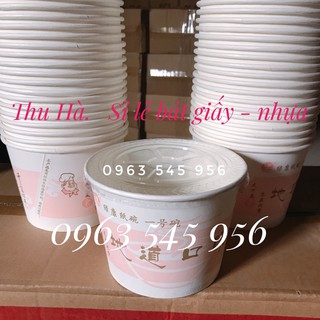 50 bát giấy 1000ml đựng bún phở - mì cay - mì trộn ( có nắp )