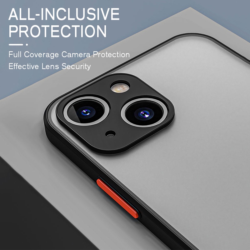 Ốp lưng nhám chống sốc va đập bảo vệ camera cho iPhone 14 Pro Max X XS XR