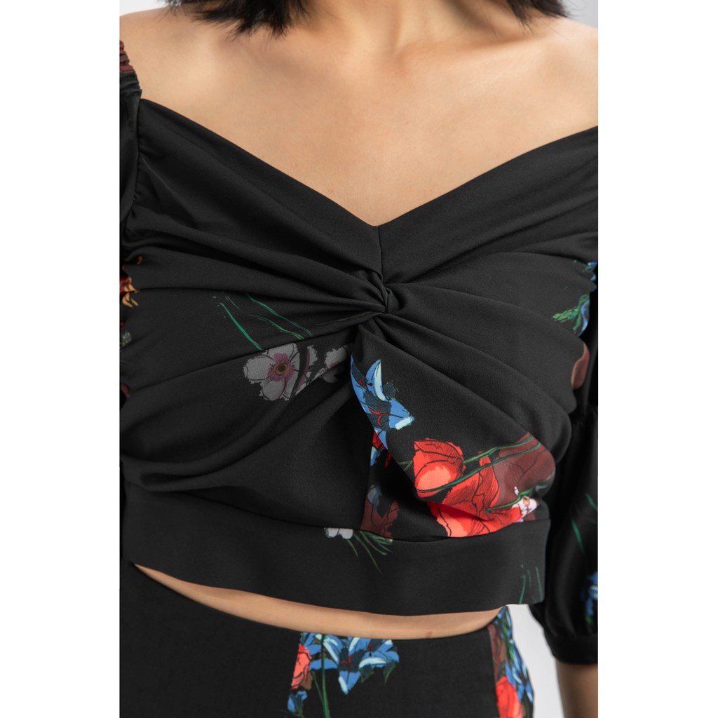 Áo croptop xoắn ngực nữ IVY moda MS 16M6417