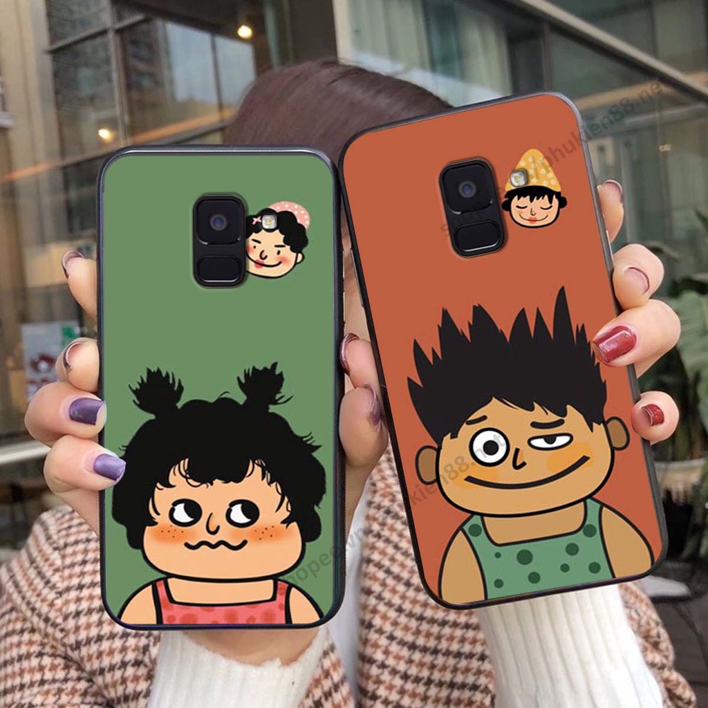 Ốp lưng Samsung A6 2018 / A6 Plus / A6+ ốp điện thoại LineBear, bé tóc xù, hoa siêu đẹp