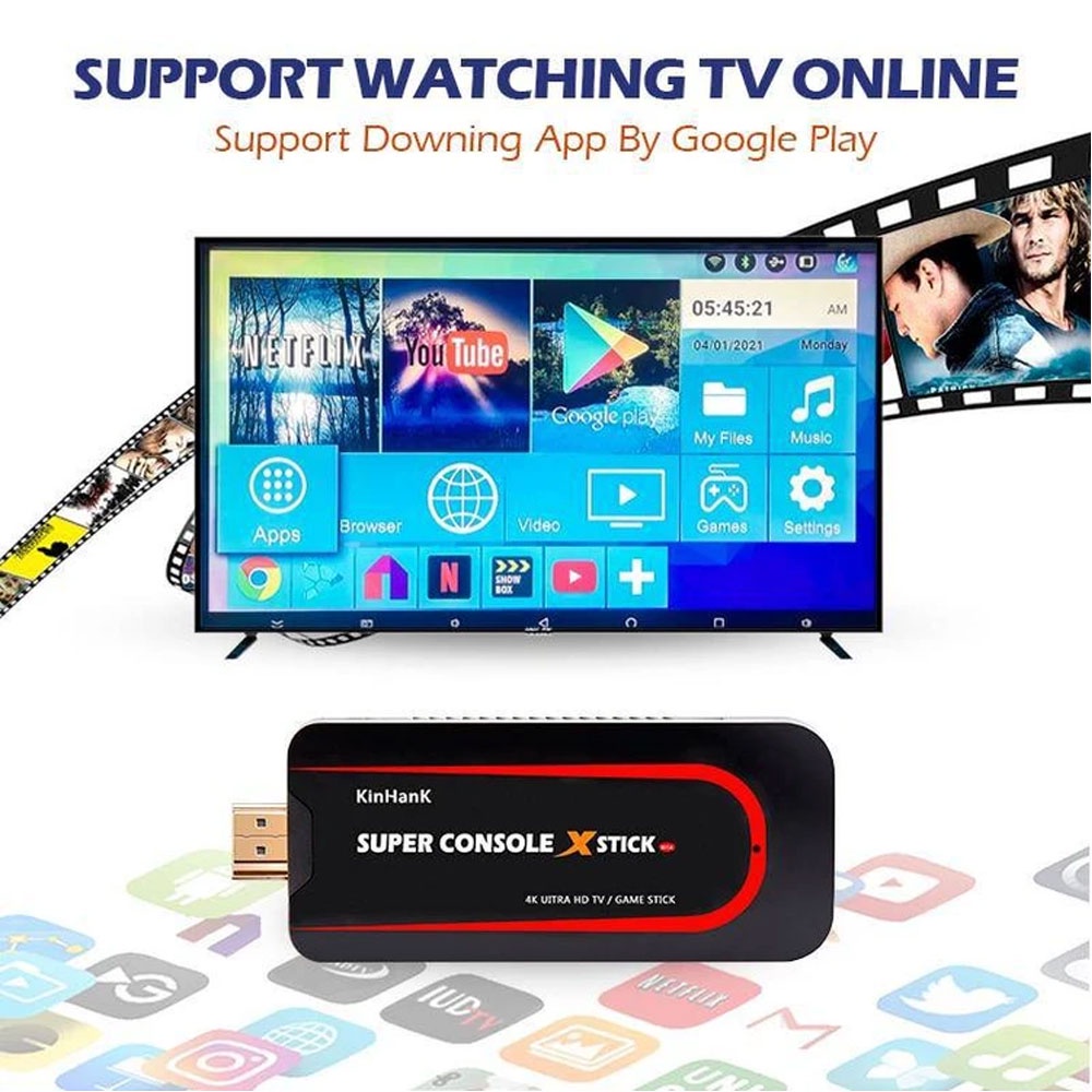 Máy Chơi Game 4K Cao Cấp Console X Stick - TV Box - Phiên Bản Nâng Cấp 2022