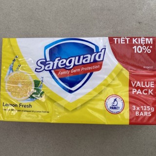 Lốc 3 xà bông Safeguard hương chanh /Bạc Hà /Trắng /(3x135g)