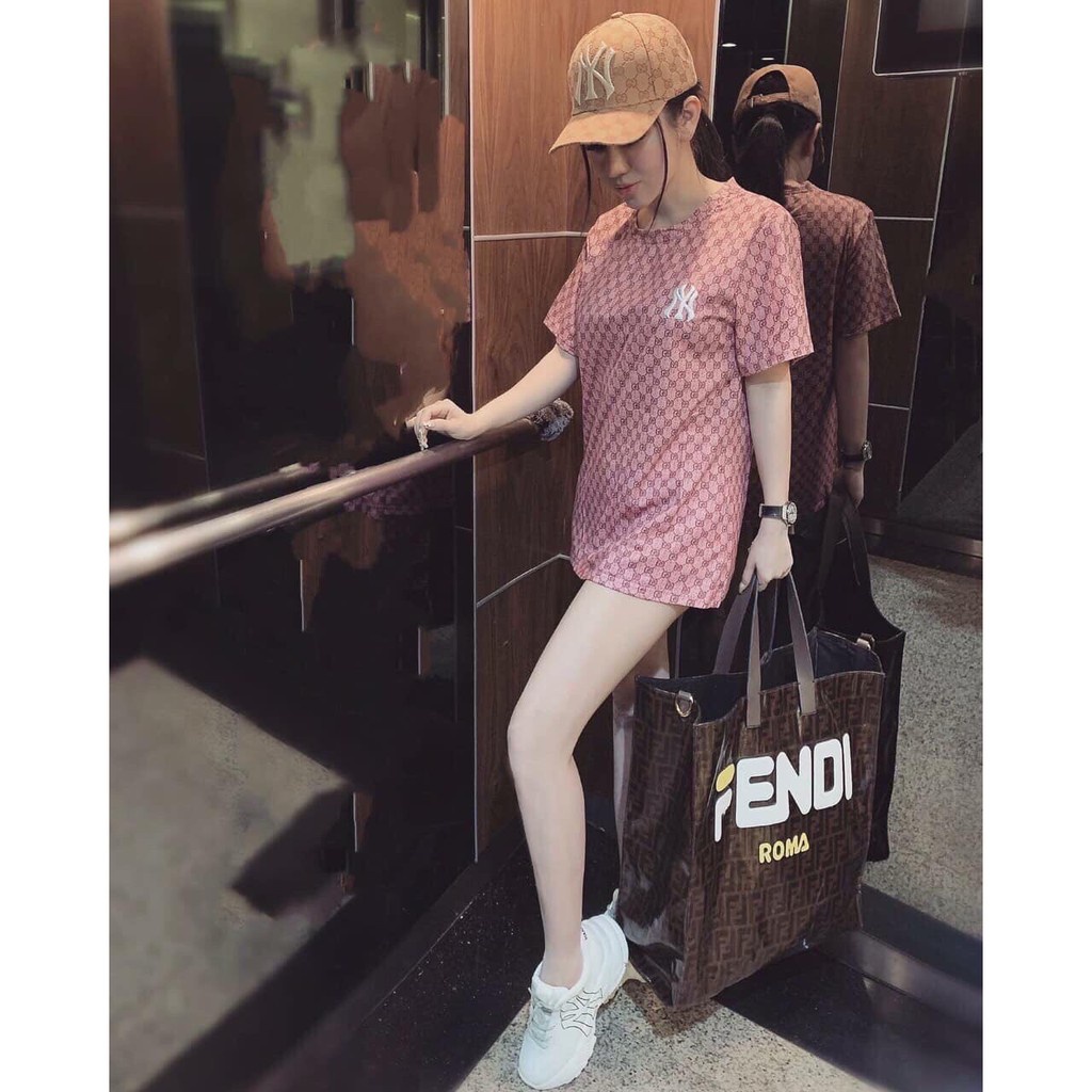 [RẺ VÔ ĐỊCH] Áo thun Unisex Gucii N.Y style rộng giấu quần