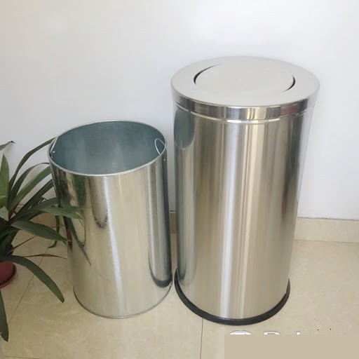 THÙNG RÁC INOX NẮP LẬT 38X73CM