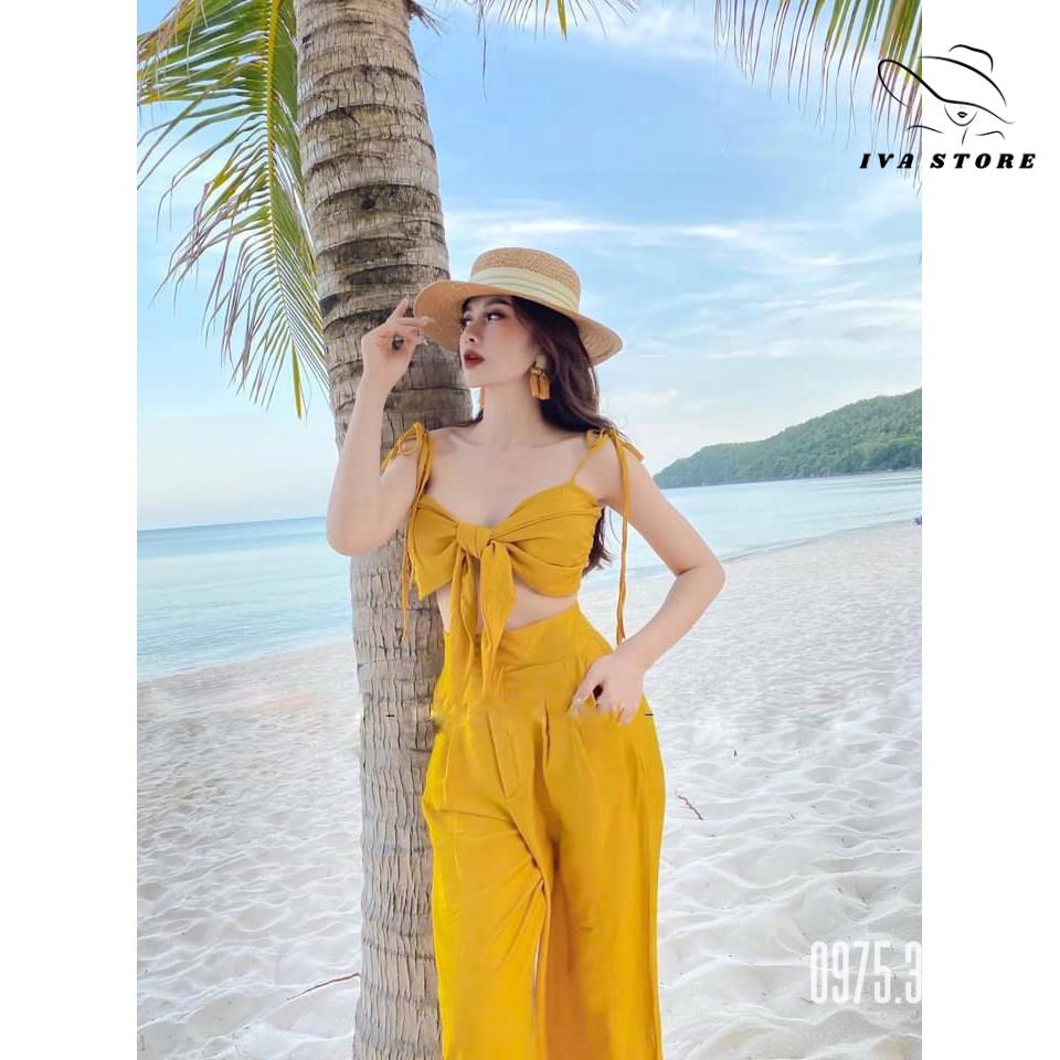 Set Đi Biển, Set Đồ Đi Biển Rực Rỡ Sexy S7, Quyến Rũ Chất Đũi Xước QC Cao Cấp, Item Không Thể Thiếu Mùa Hè 2021 | BigBuy360 - bigbuy360.vn