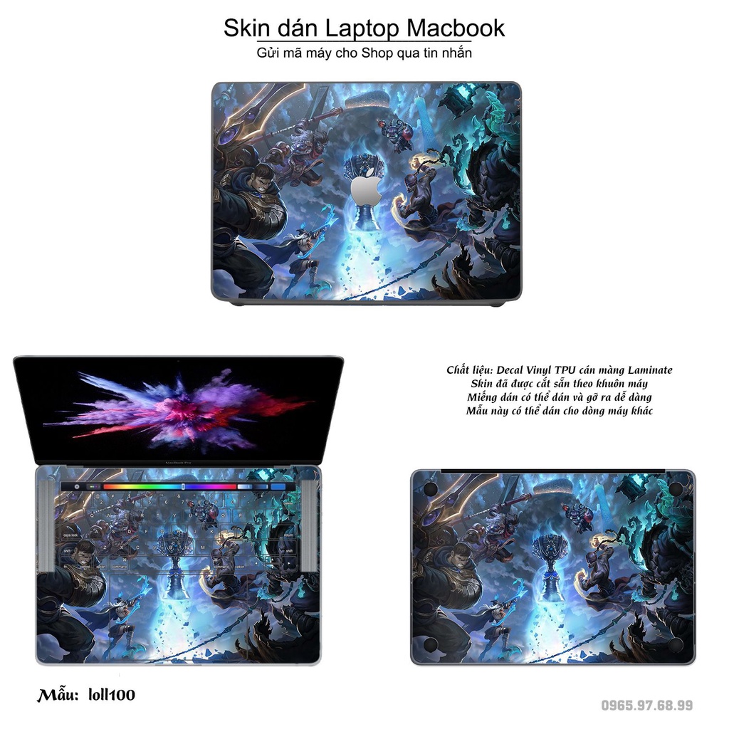 Skin dán Macbook mẫu Liên Minh Huyền Thoại (đã cắt sẵn, inbox mã máy cho shop)