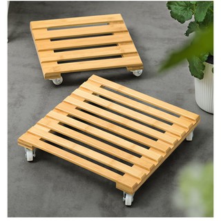 Kệ gỗ Tre kê chậu cây, đồ đạc Di động